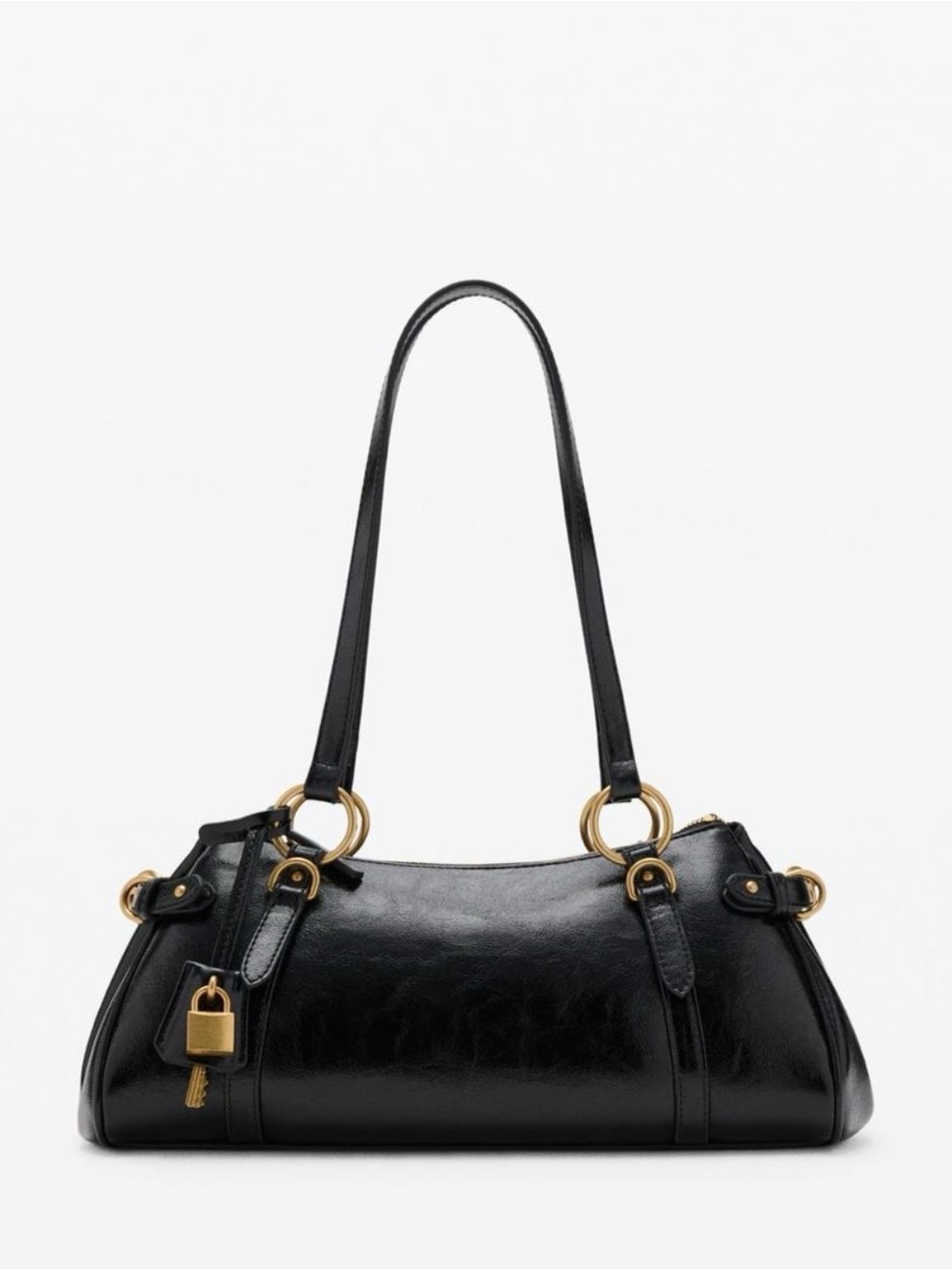 Viral Antik Kraft Black Lock
Charm Baguette Shoulder Bag